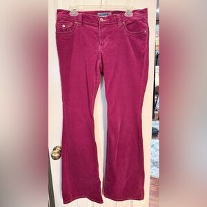 Old Navy Women's Magenta Flare Velour Jeans